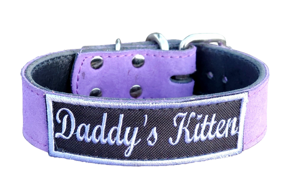 Suede Leather Personalized Bondage Collar