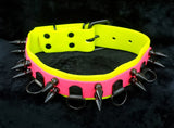 dual layer spiked bondage collar