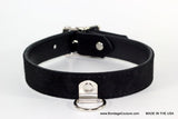 bdsm black leather collar