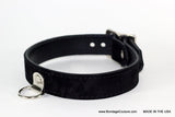 suede bdsm collar