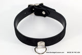 suede bdsm black bondage collar