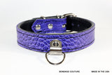 bdsm purple gator collar