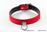 red leather choker collar