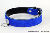 choker blue suede