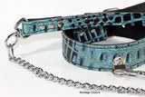 turquoise leather bondage set