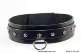 black bdsm dual layer collar