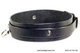 bdsm black leather collar