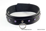 purple crystal bondage collar