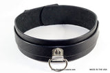bondage leather dual layer collar