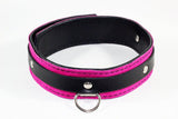 bondage pink and black collar